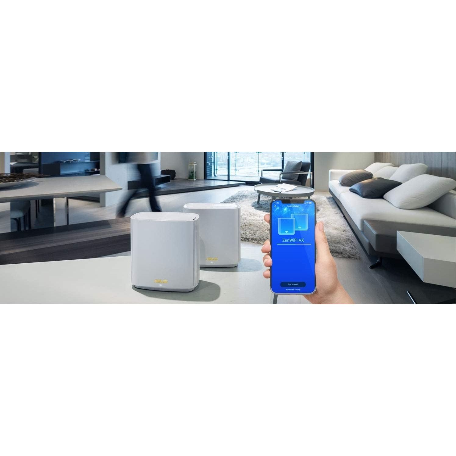 Buy ASUS,ASUS ZenWiFi XT8 AX6600 Whole-Home Tri-Band Mesh WiFi 6 System (2 Pack) – White - Gadcet UK | UK | London | Scotland | Wales| Near Me | Cheap | Pay In 3 | Wireless Routers